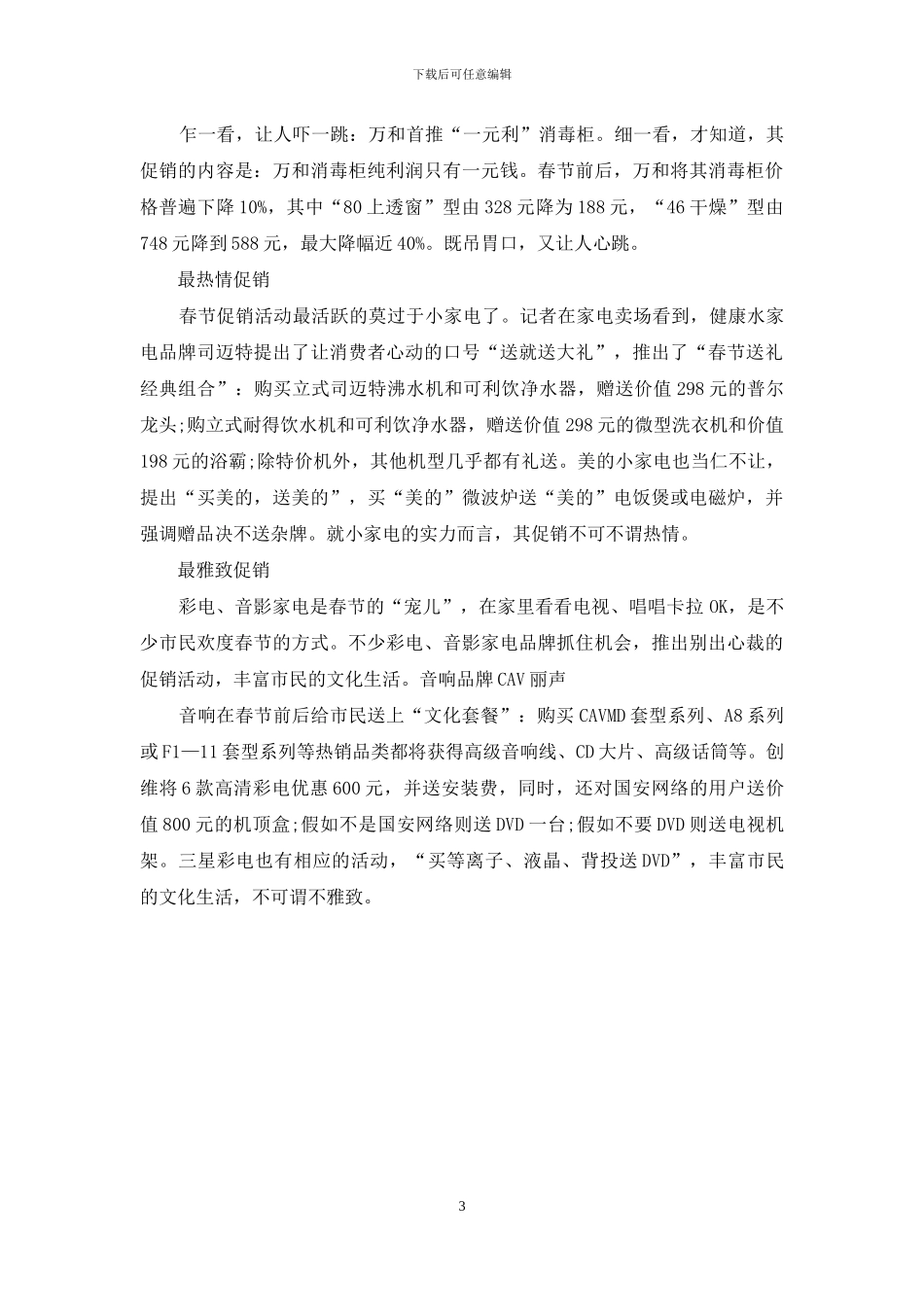 主题春节促销策划书模板_第3页