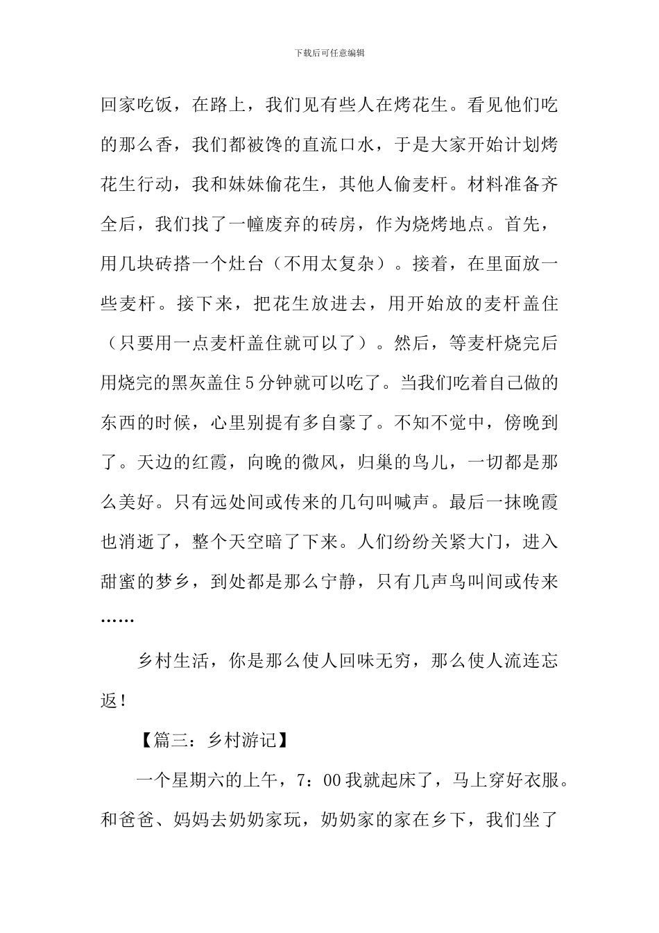 乡村作文开头_第3页