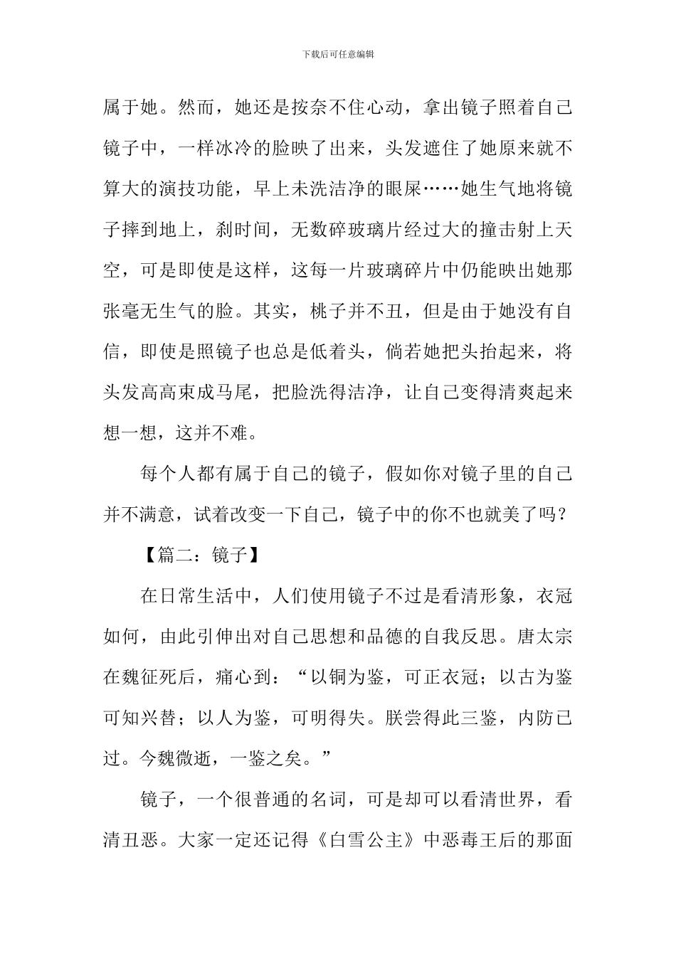 以镜子为话题的作文_第2页