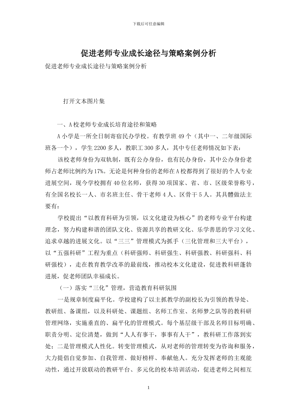 促进教师专业成长途径与策略案例分析_第1页