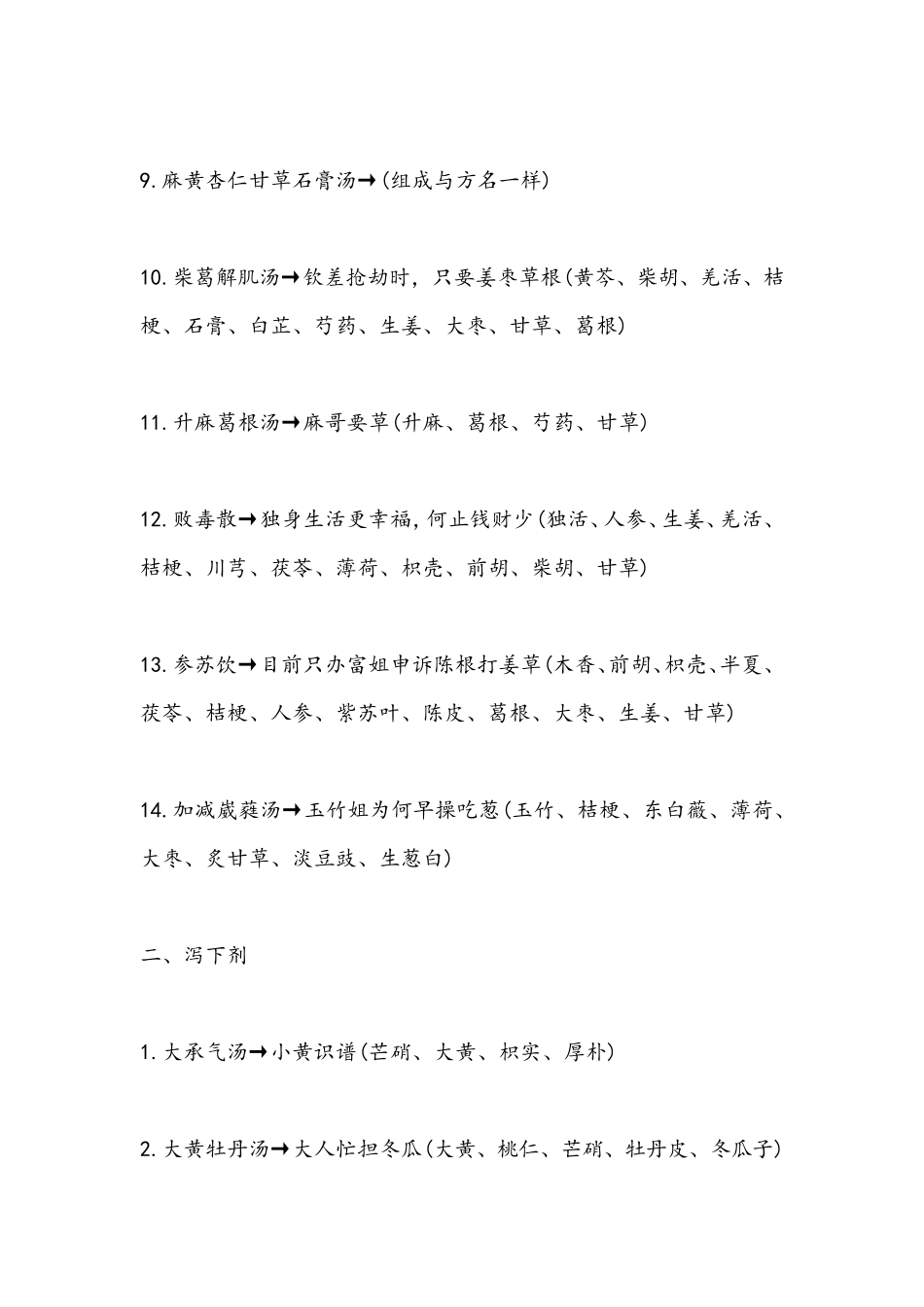 2020年执业药师中药二必背方剂速记口诀_第2页