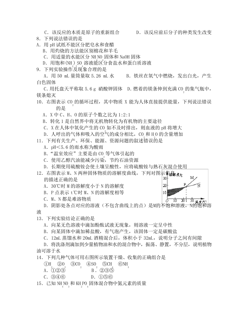 2020年镇江市中考化学试题及答案_第2页