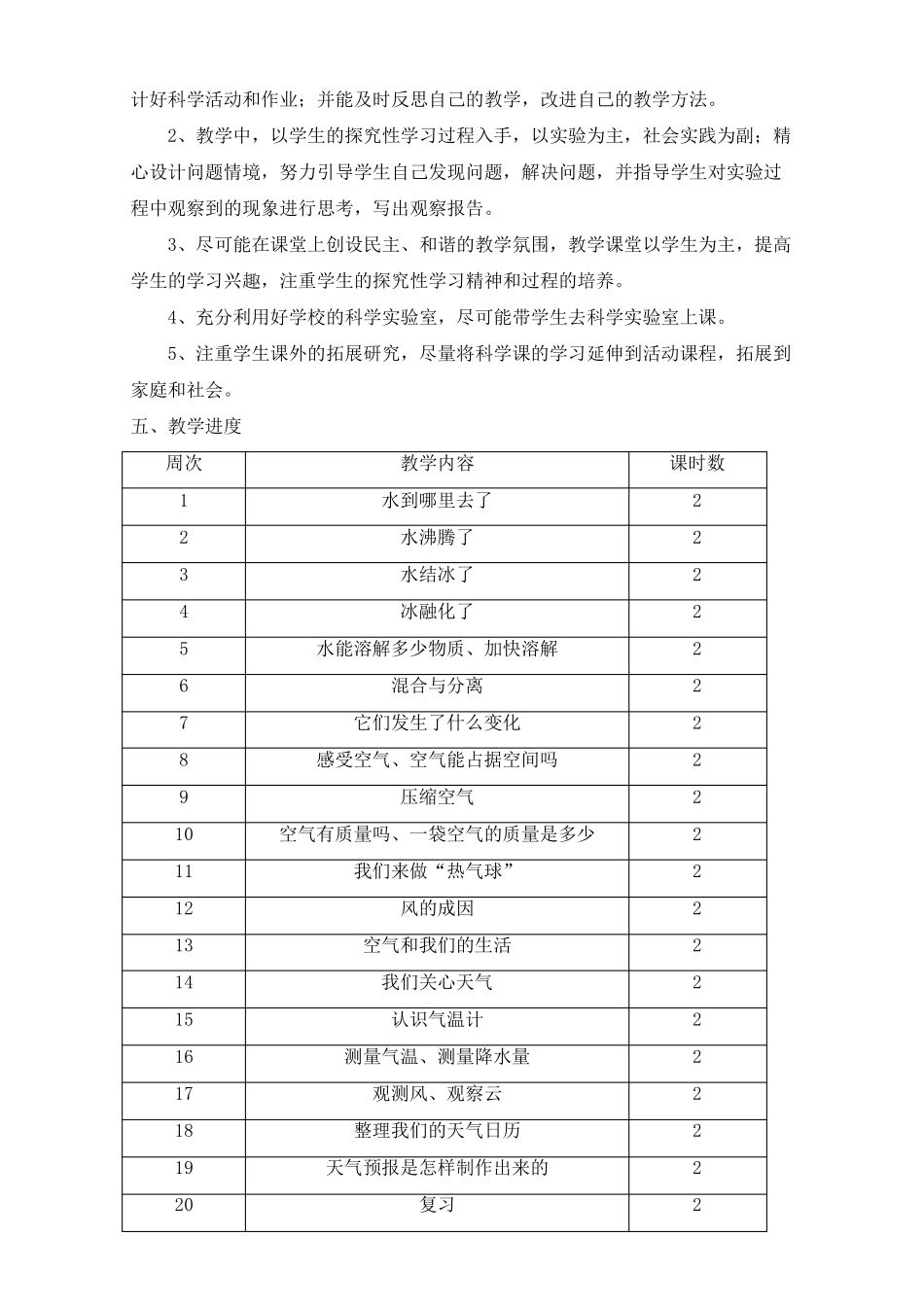 2020教科版三年级科学上册教学计划2篇(新教材)_第2页