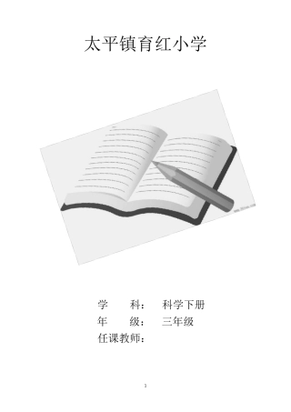 2020新版教科版科学三年级下册全册教案