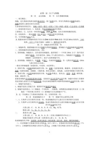 2020高中生物学考知识点总结