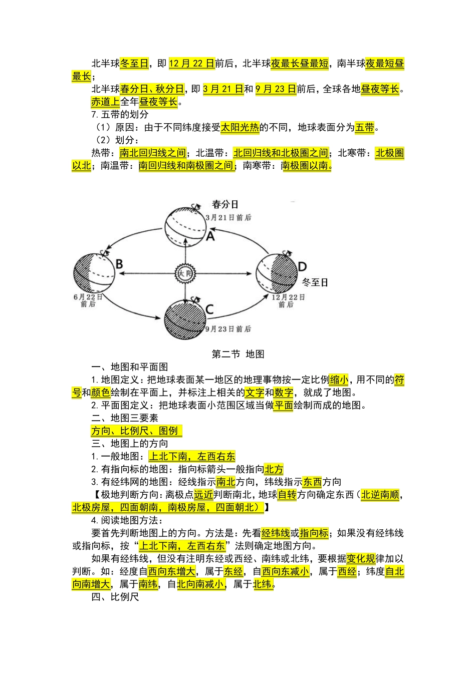 2021—2022学年中图版(北京)七年级地理上册知识点总结(背诵)_第3页