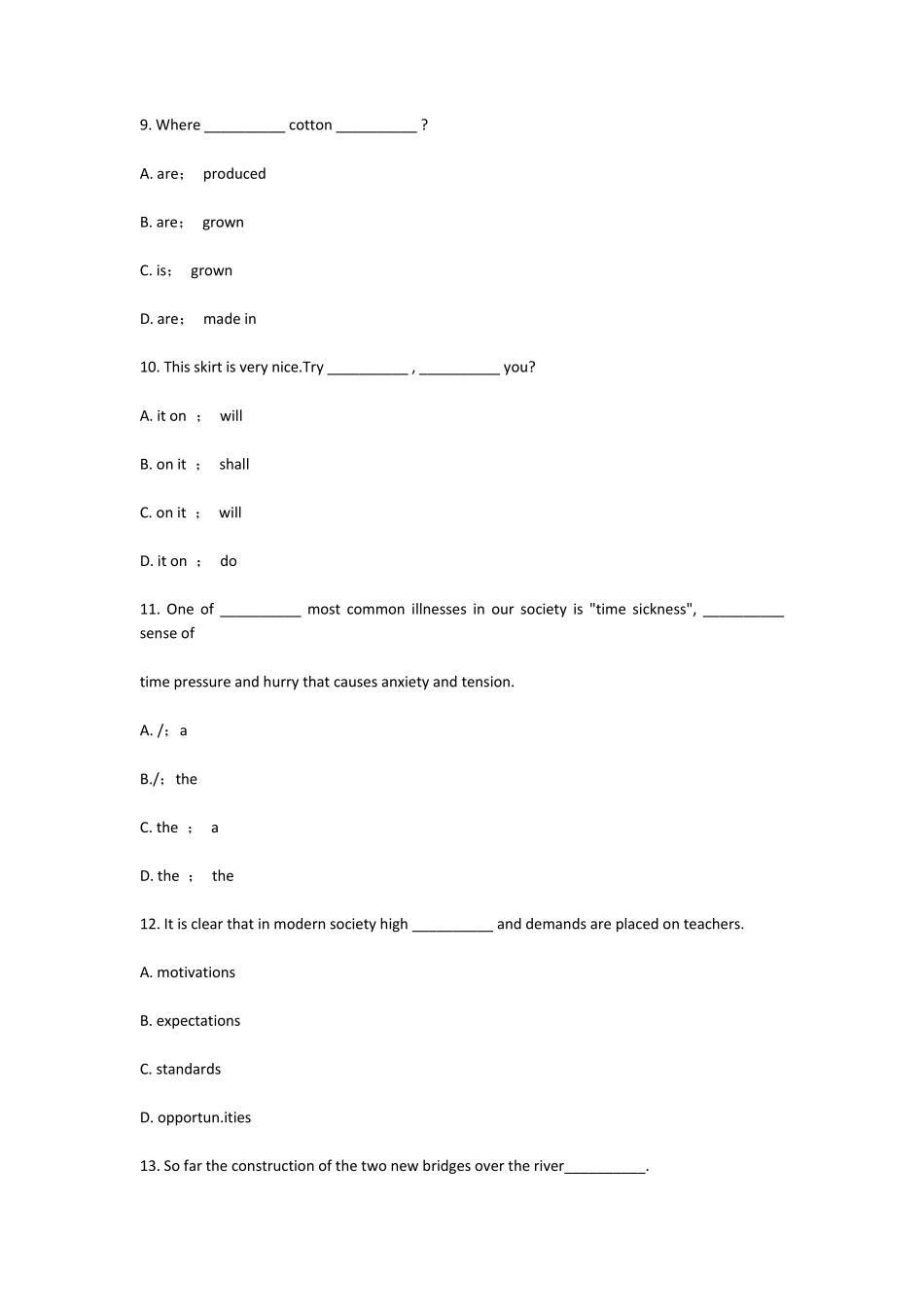 2021四川特岗英语历年真题_第3页