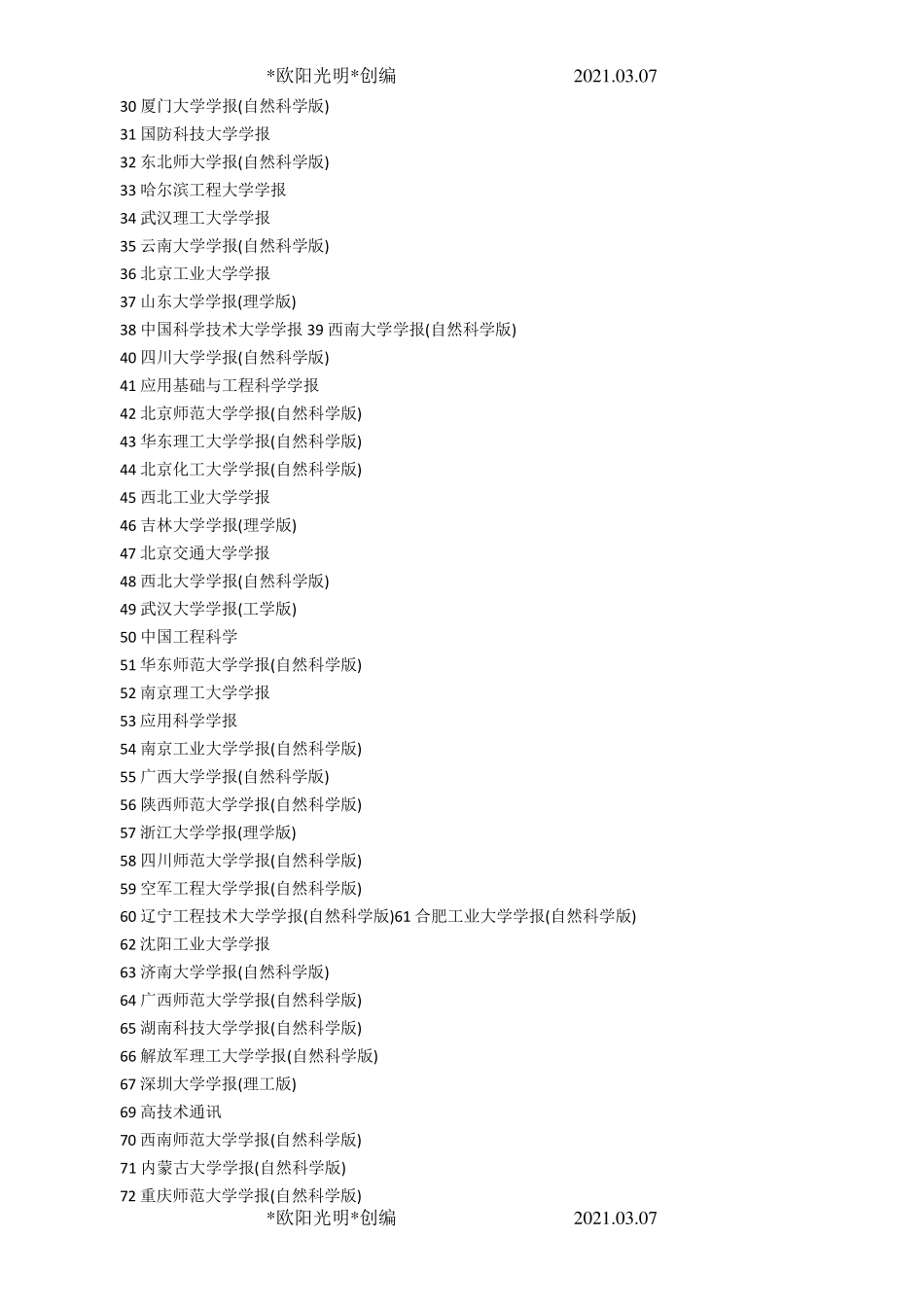 2021年(第八版)北大中文核心期刊目录_第2页