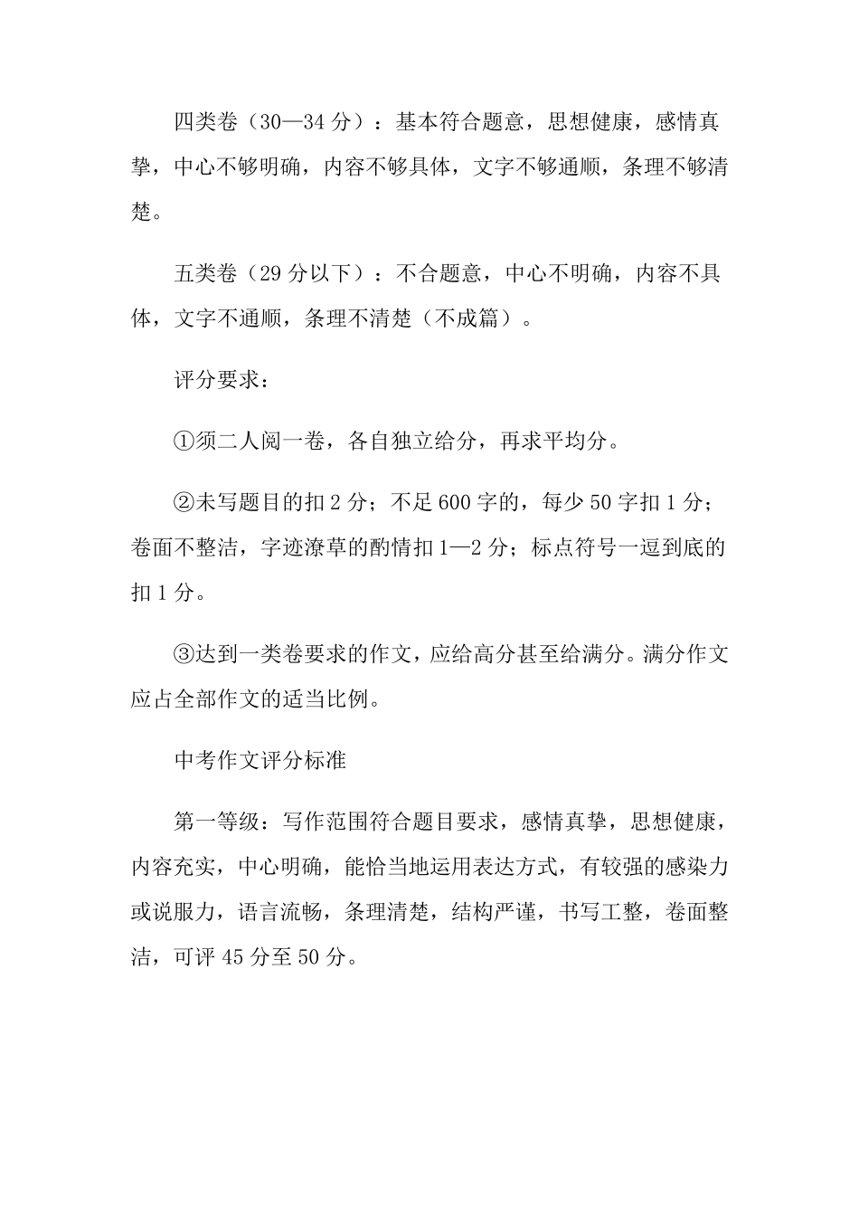 2021年中考作文评分标准_第2页