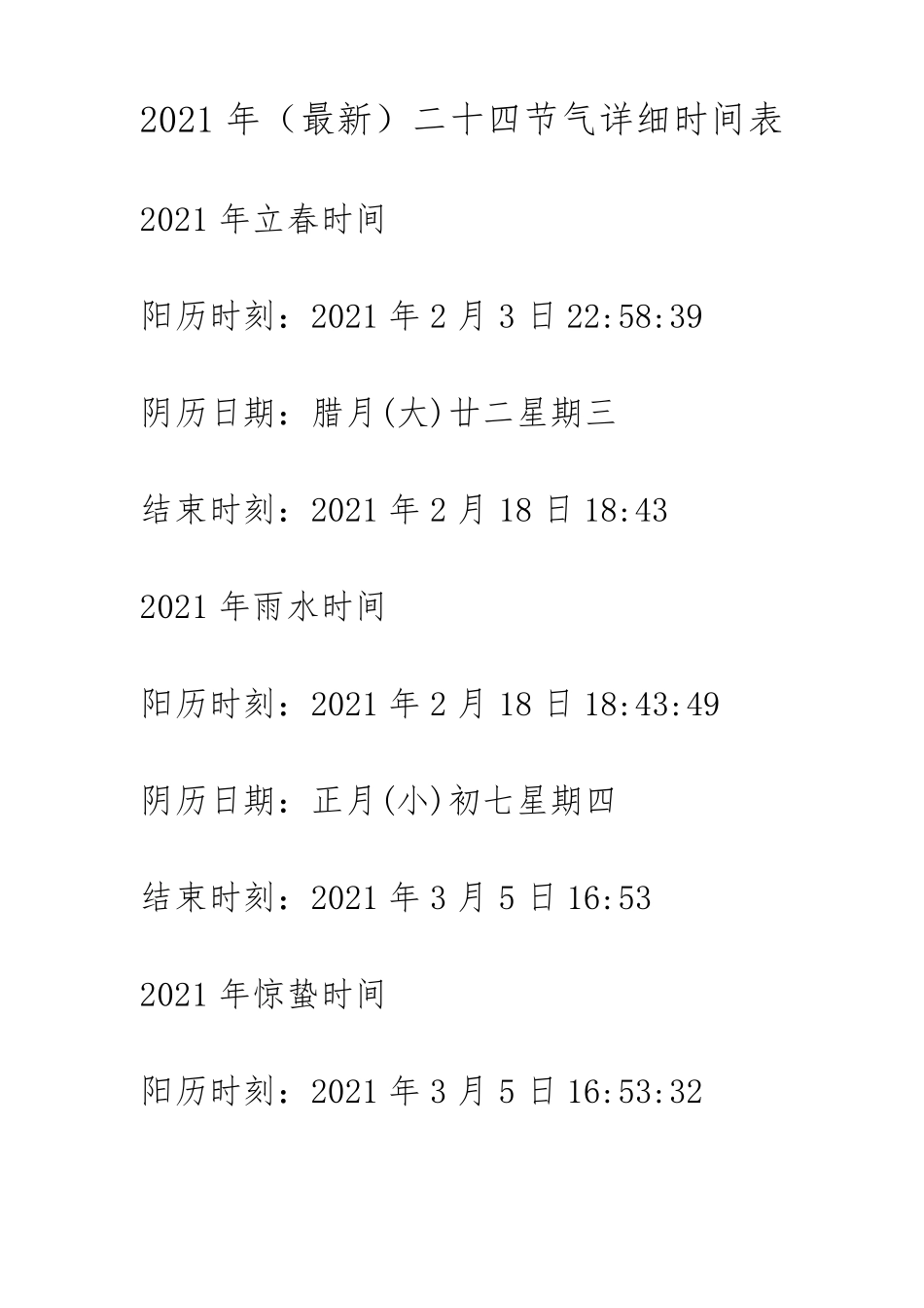2021年二十四节气详细时间表_第1页