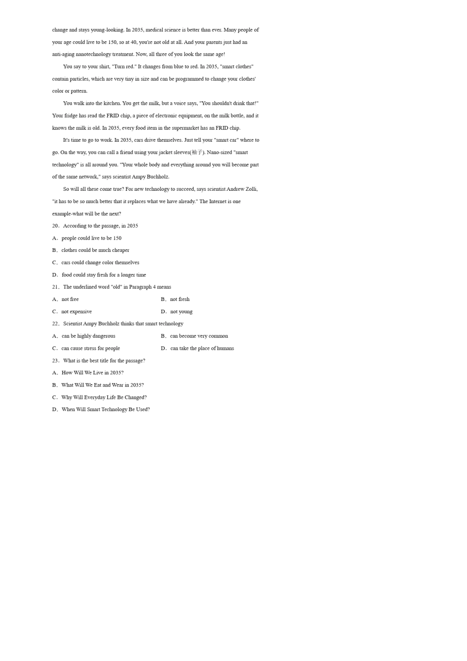 2021年北京市普通高中学业水平考试合格性考试英语试题_第3页