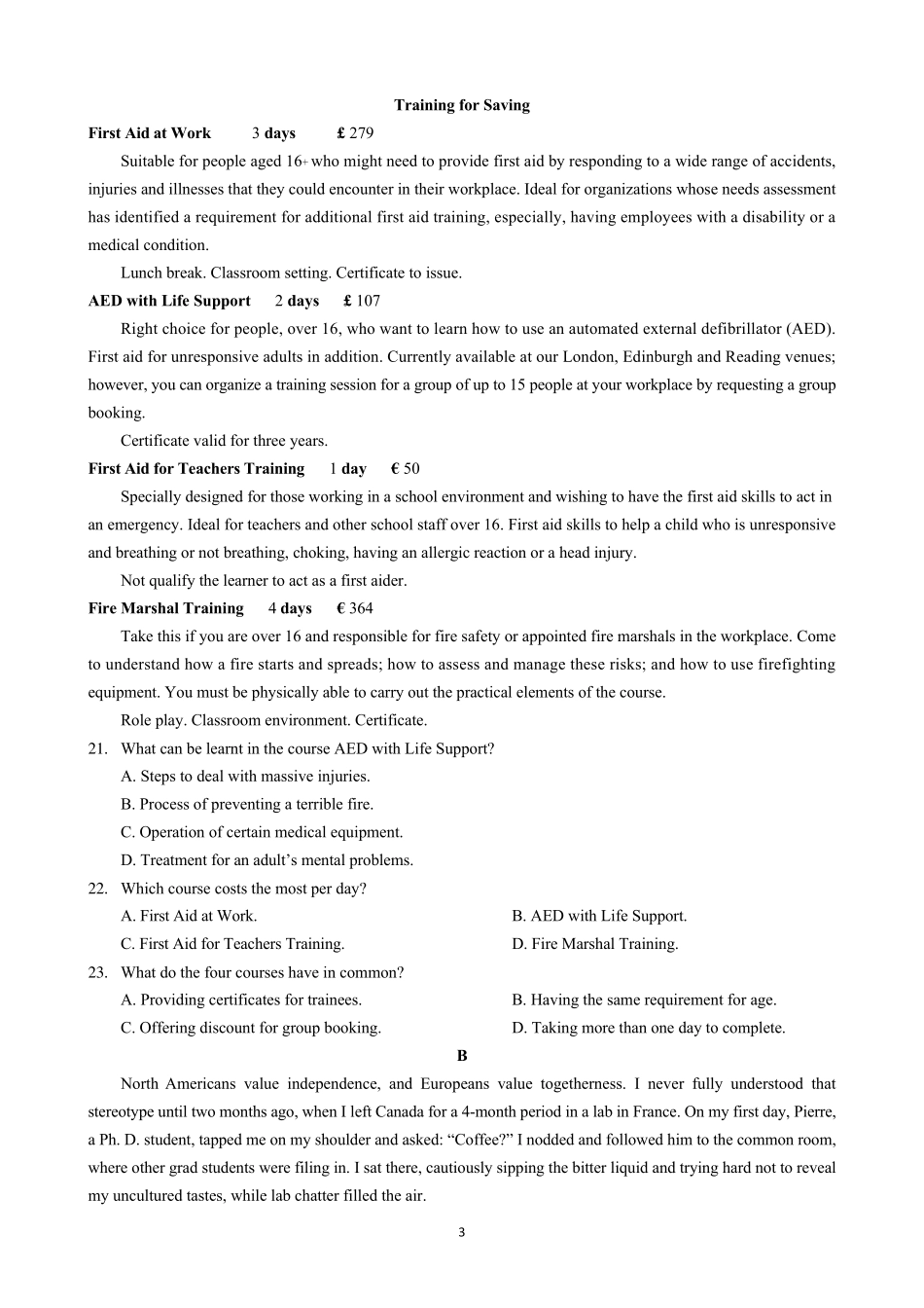 2021年四川省成都市2018级高三二诊英语试题_第3页