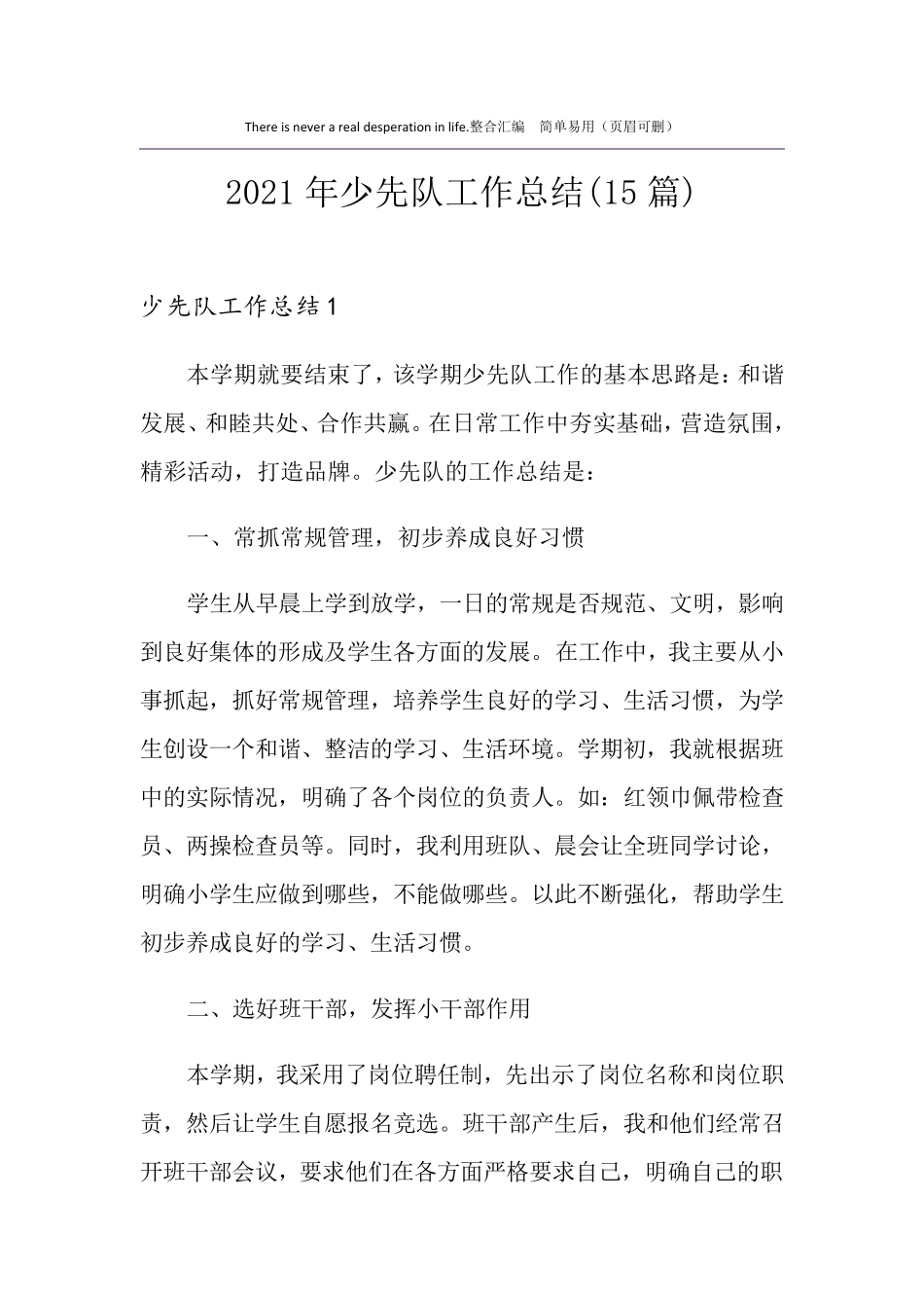 2021年少先队工作总结(15篇)_第1页