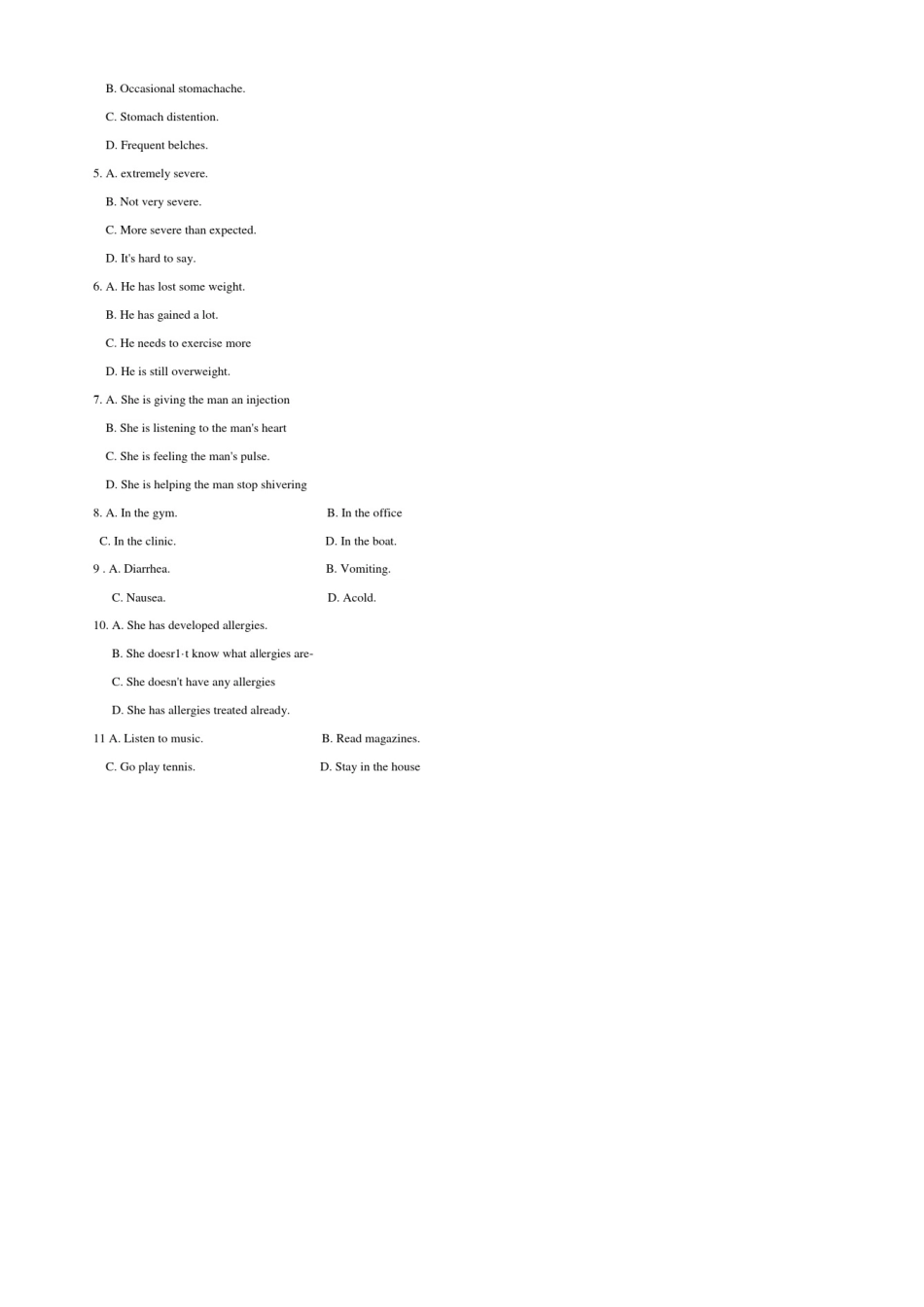 2021年年全国医学博士外语统一入学考试英语试题_第3页