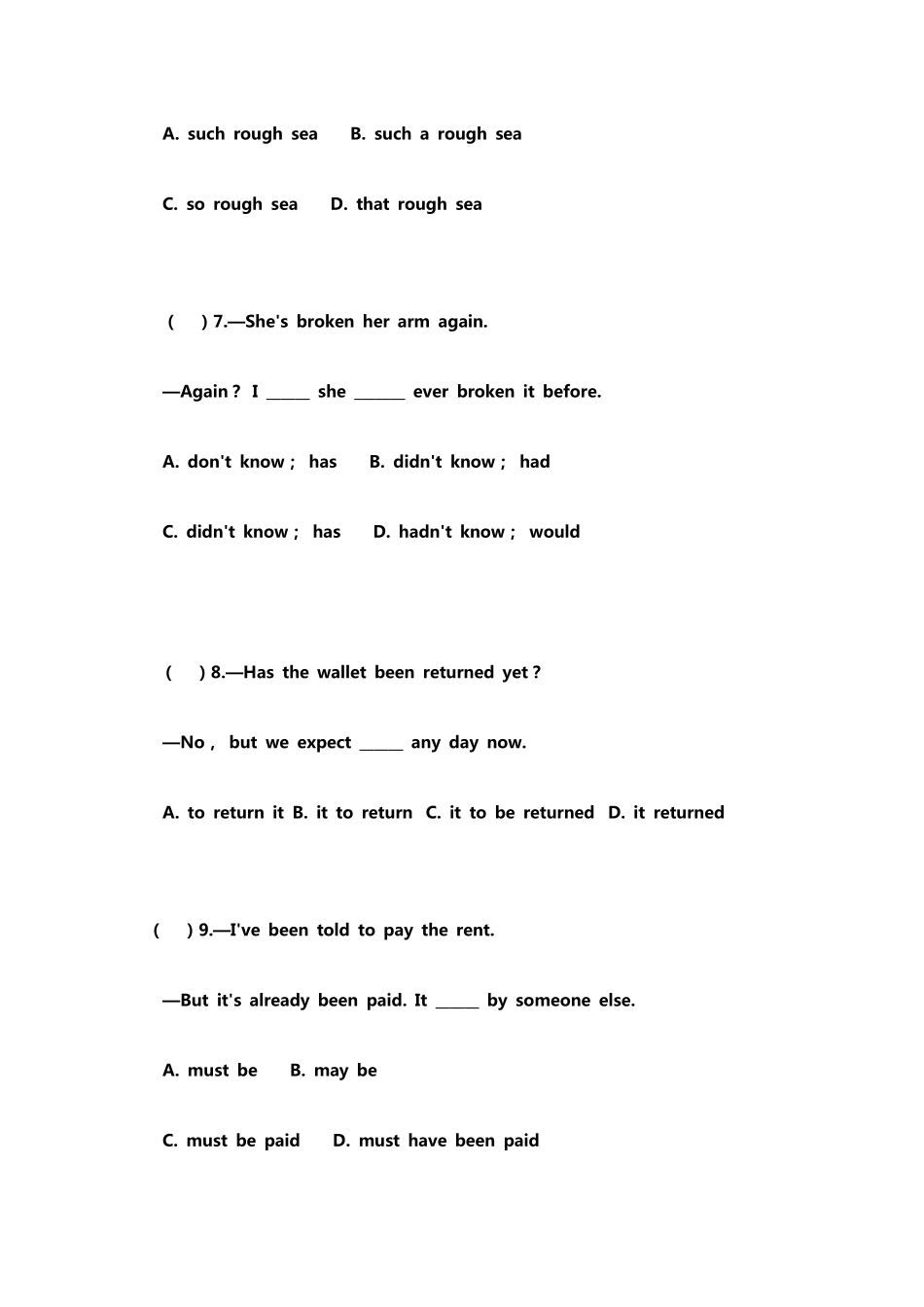 2021年成人高考英语试题及答案_第2页