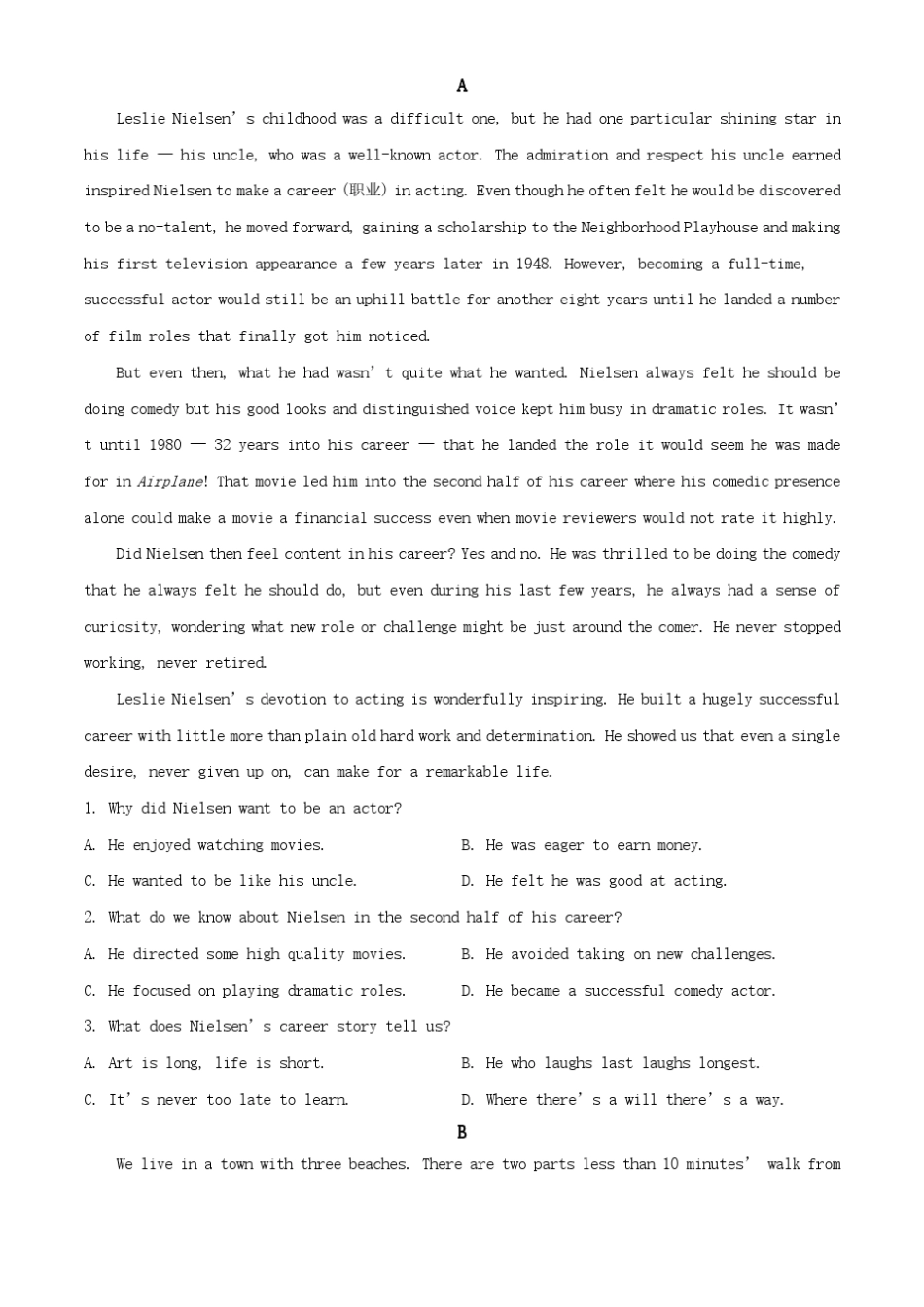 2021年浙江卷英语高考真题_第3页