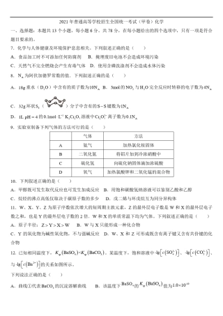 2021年高考真题[化学]
