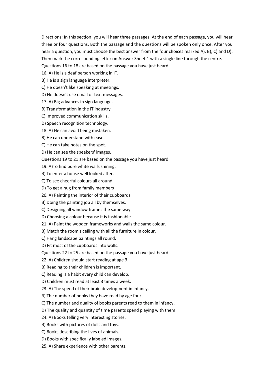 2022年12月大学英语四级考试真题(第1套)_第3页