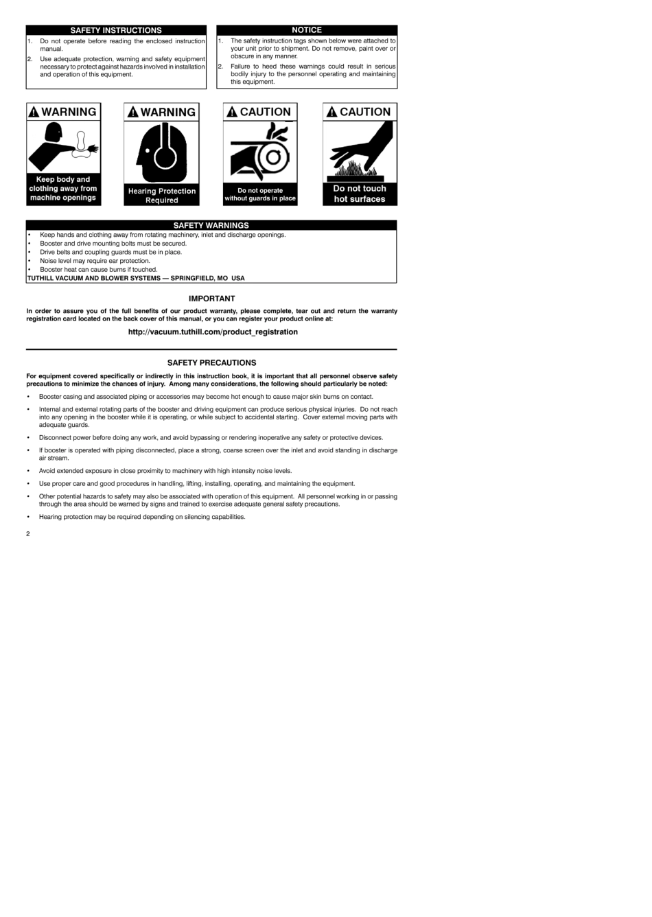 KINNEY罗茨真空泵说明书_第2页