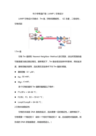 LAMP引物设计