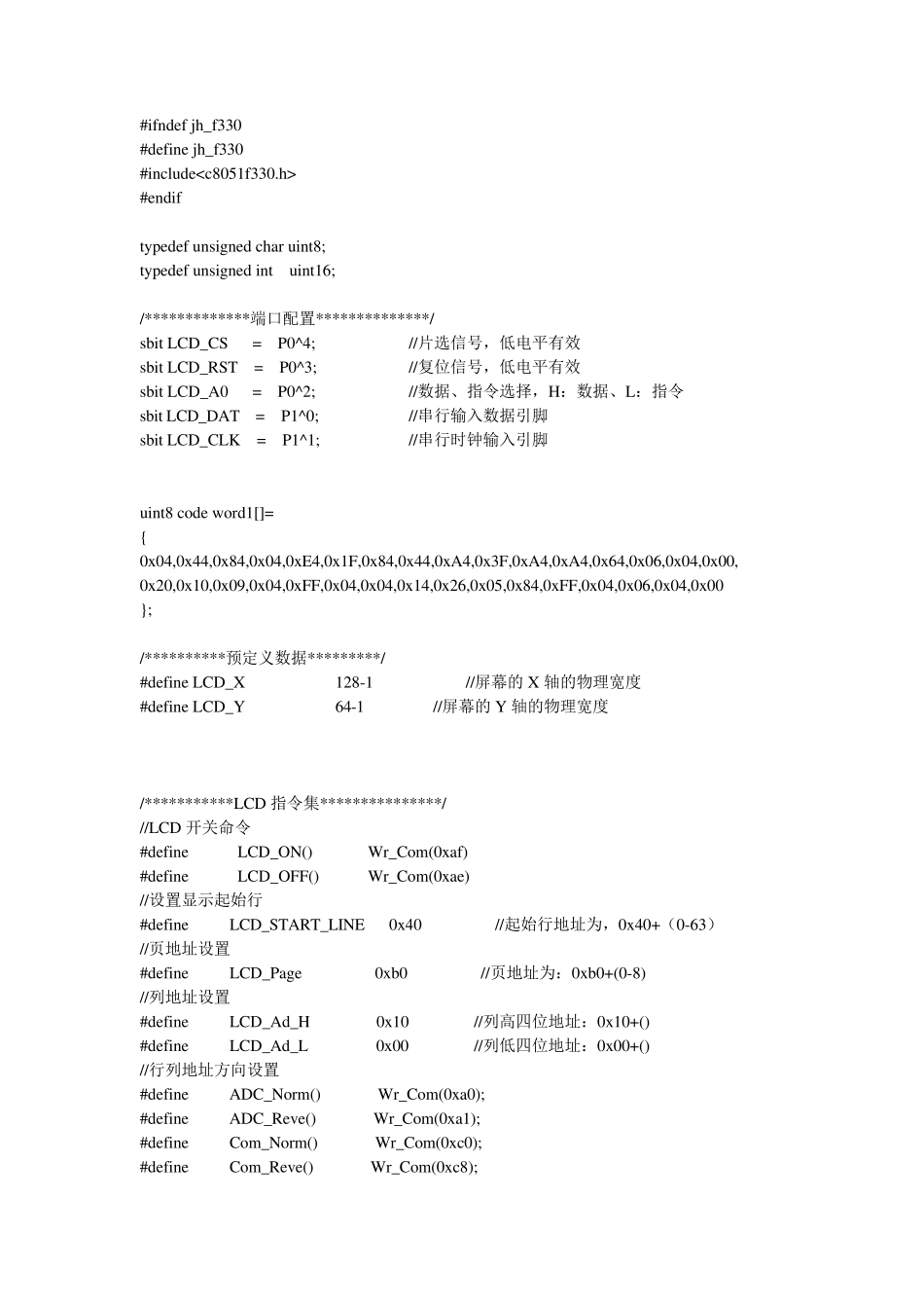 LCD12864(串口)显示程序_第1页