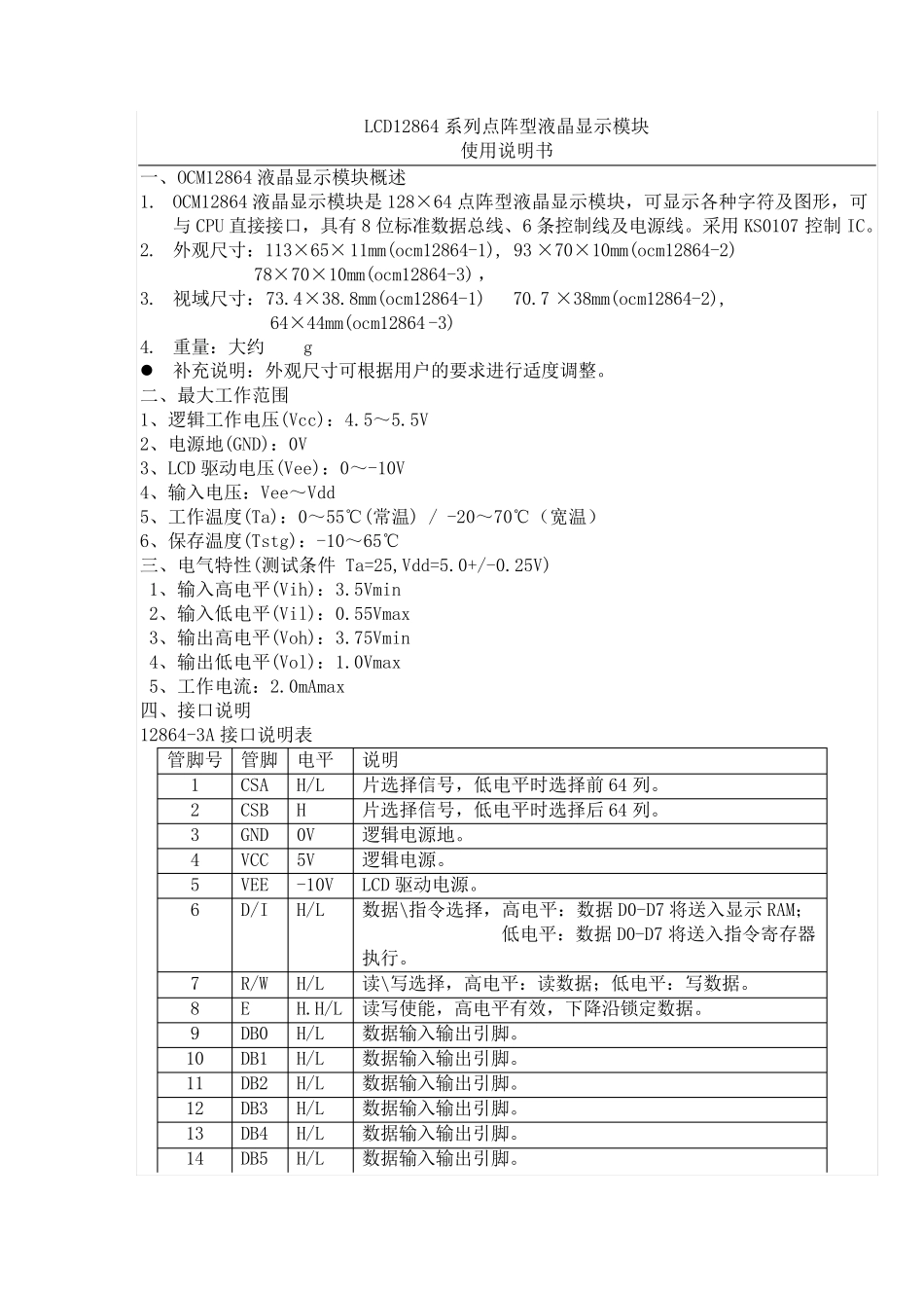 LCD12864液晶显示原理电路图程序_第1页