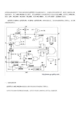 LD7575PS应用以及厂家显示器电源IC代换