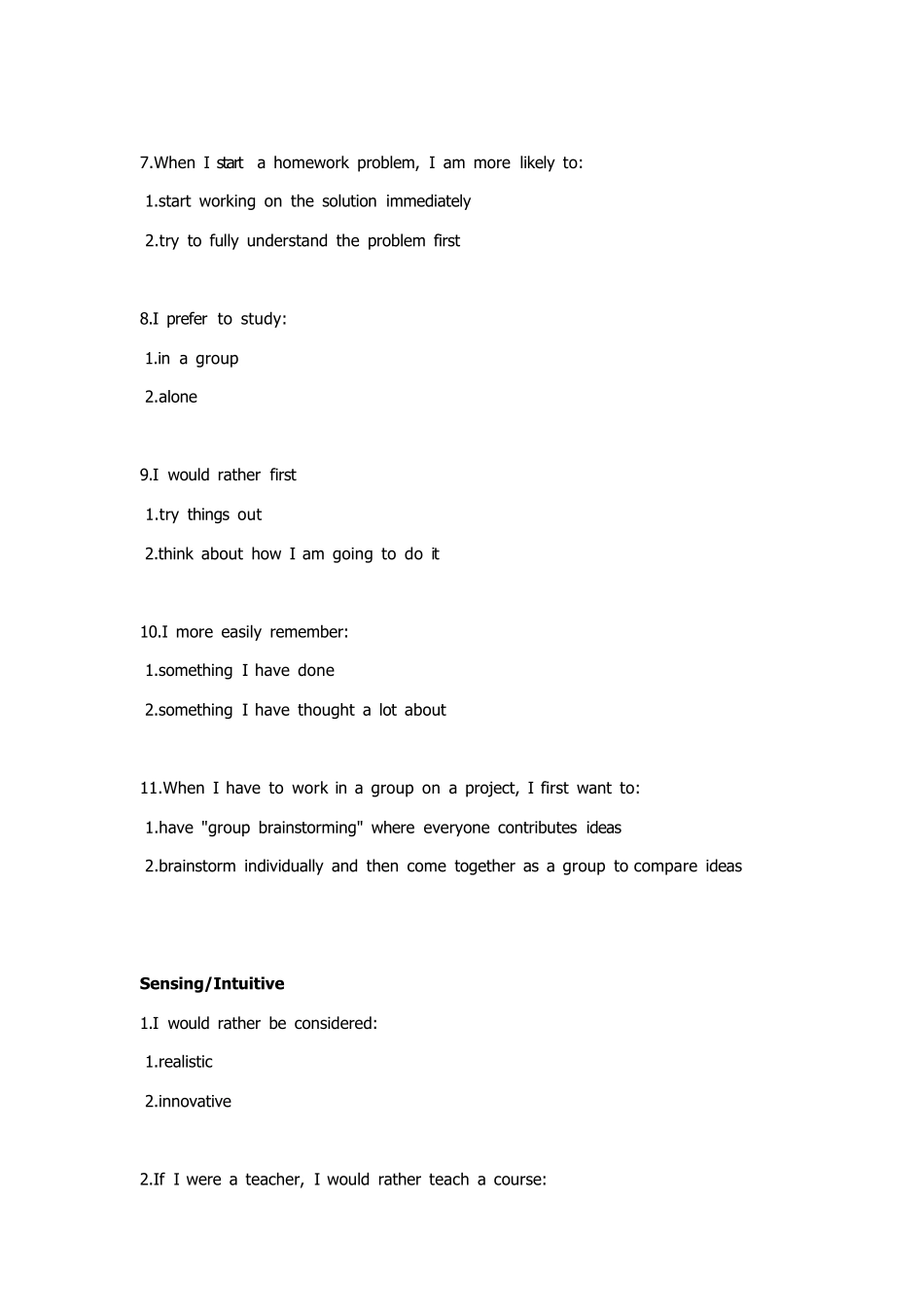 learningstyletest学习方式测试_第2页