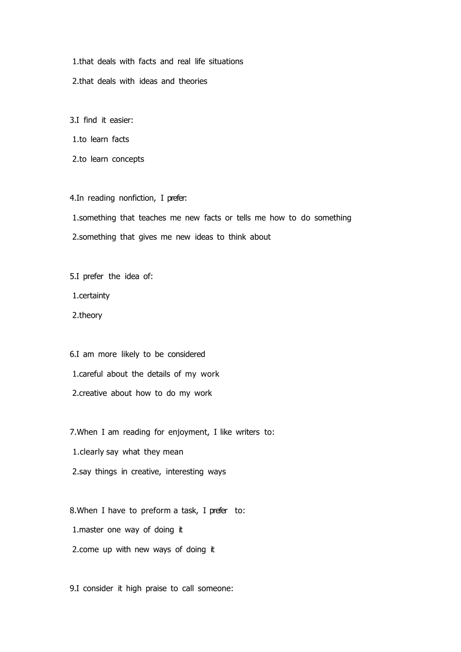 learningstyletest学习方式测试_第3页