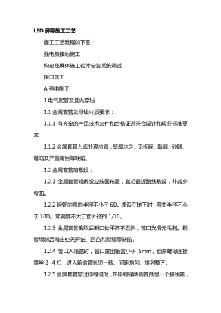 LED屏幕施工工艺