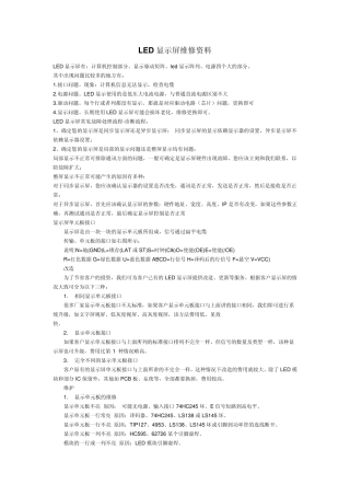 LED显示屏维修资料