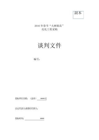 led灯亮化工程投标文件