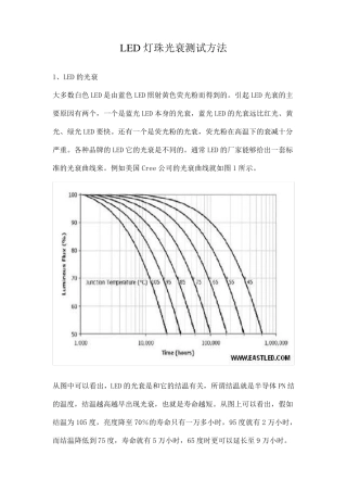 LED灯珠光衰测试间接方法