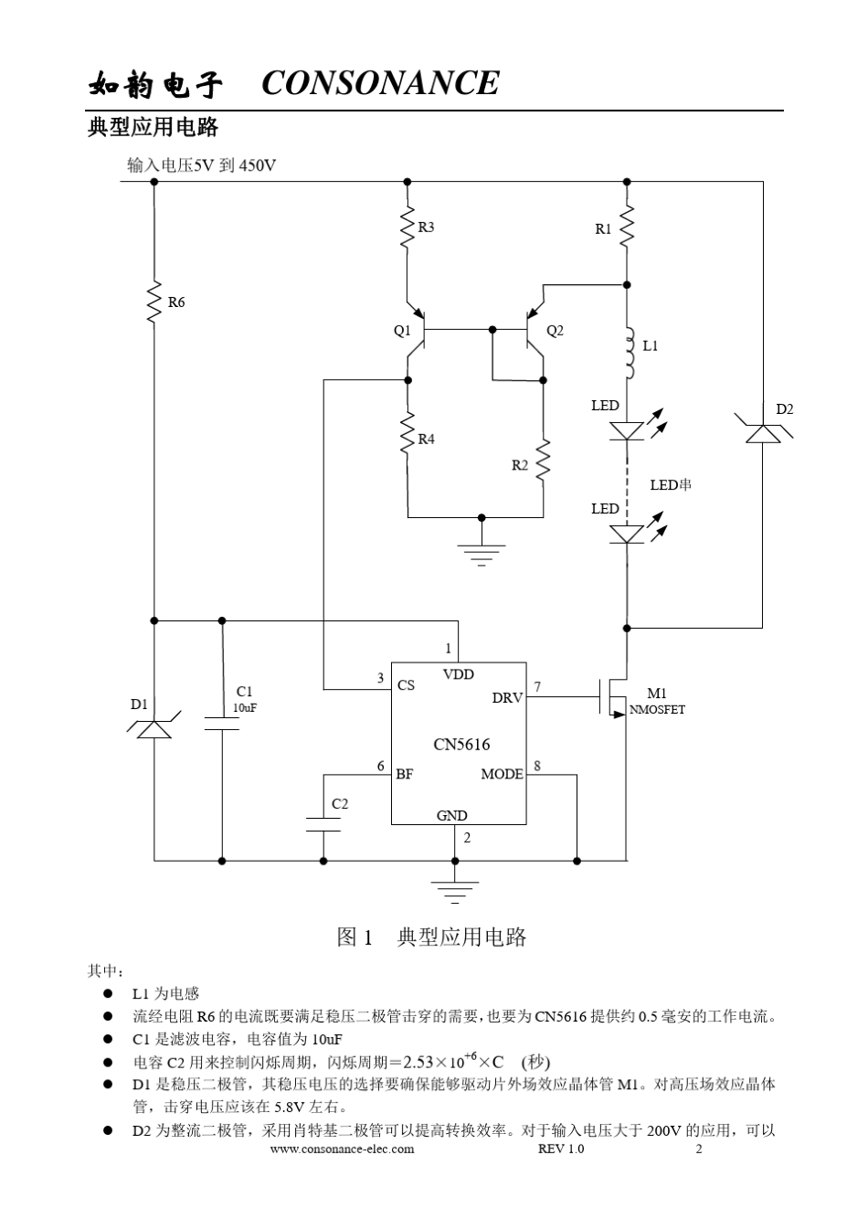 LED节能灯电源驱动芯片CN5616资料_第2页