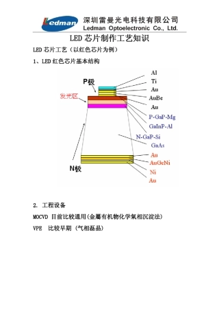 led芯片的制造工艺流程