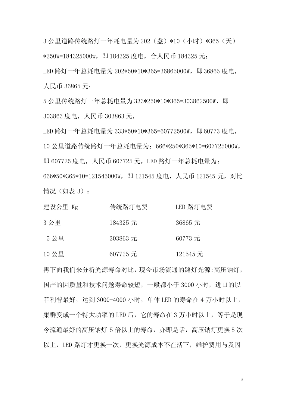LED路灯与传统路灯的科学对比数据仅供参考_第3页