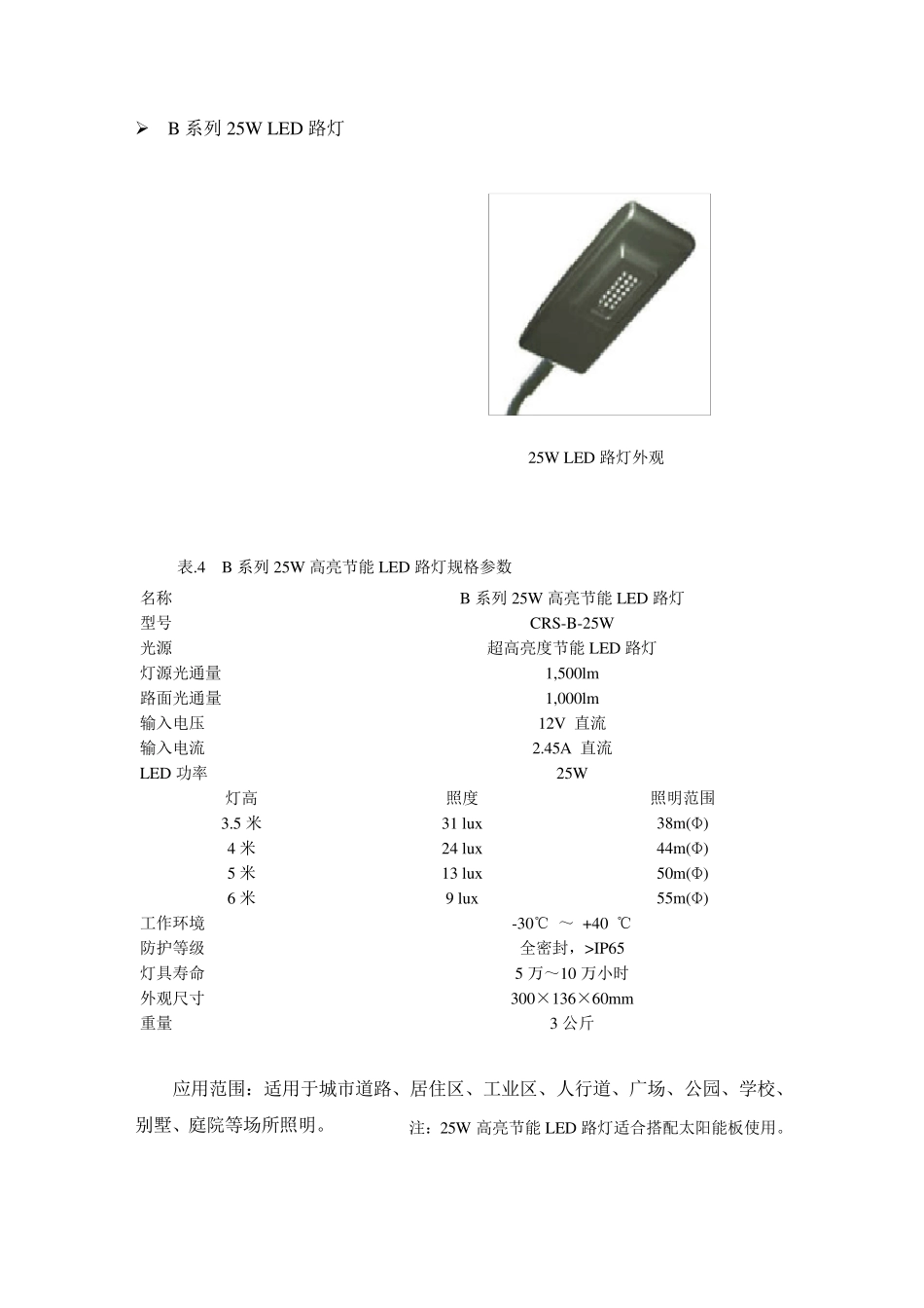 LED路灯产品规格书_第3页