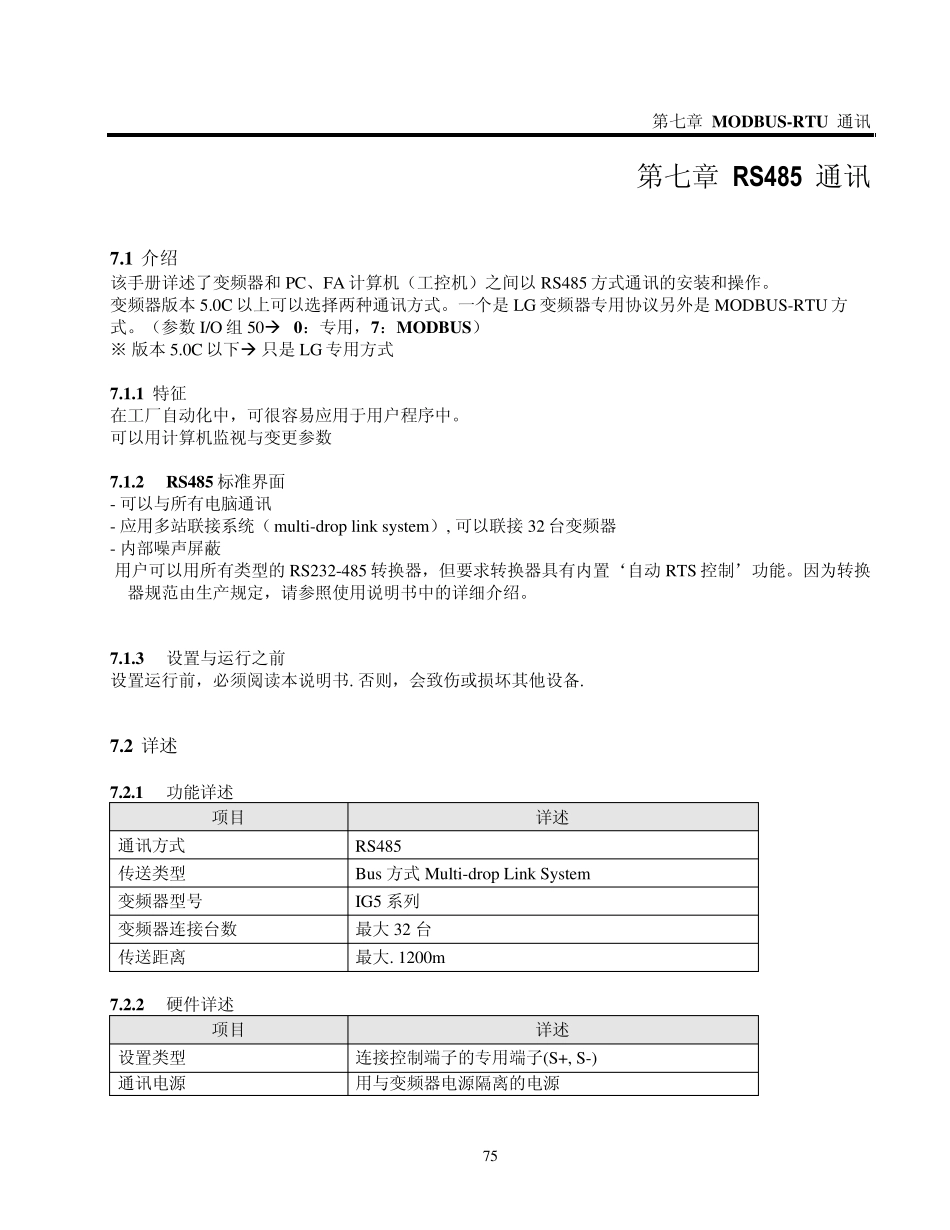 LGiG5系列变频器通信协议_第1页
