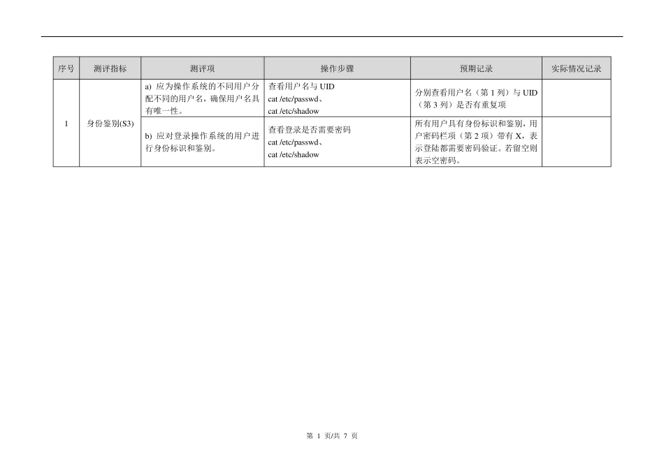 LINUX_操作系统安全测评指导书(三级)v1.0_第3页