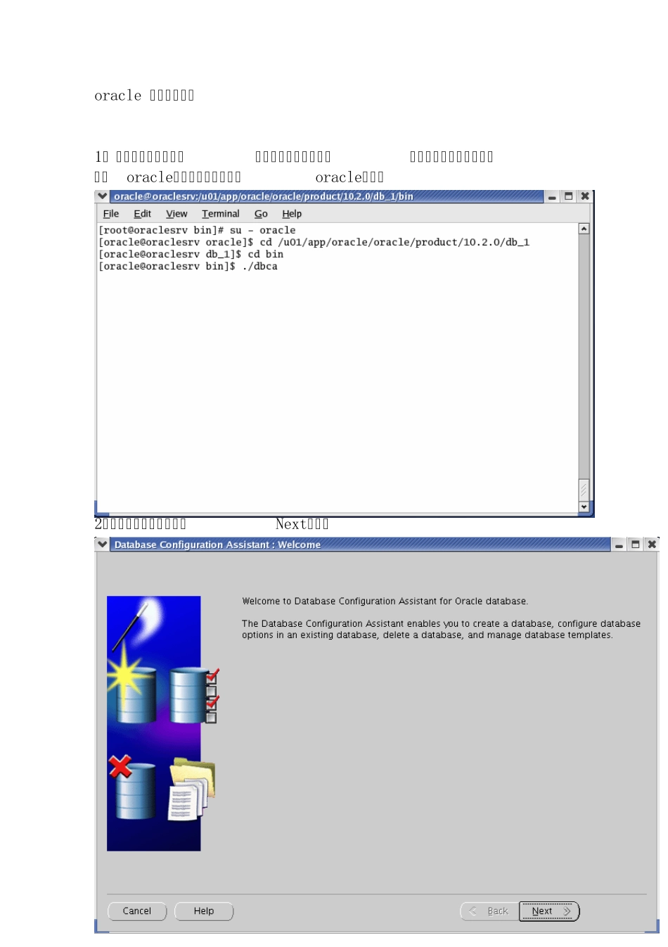 Linux下Oracle创建实例_第1页
