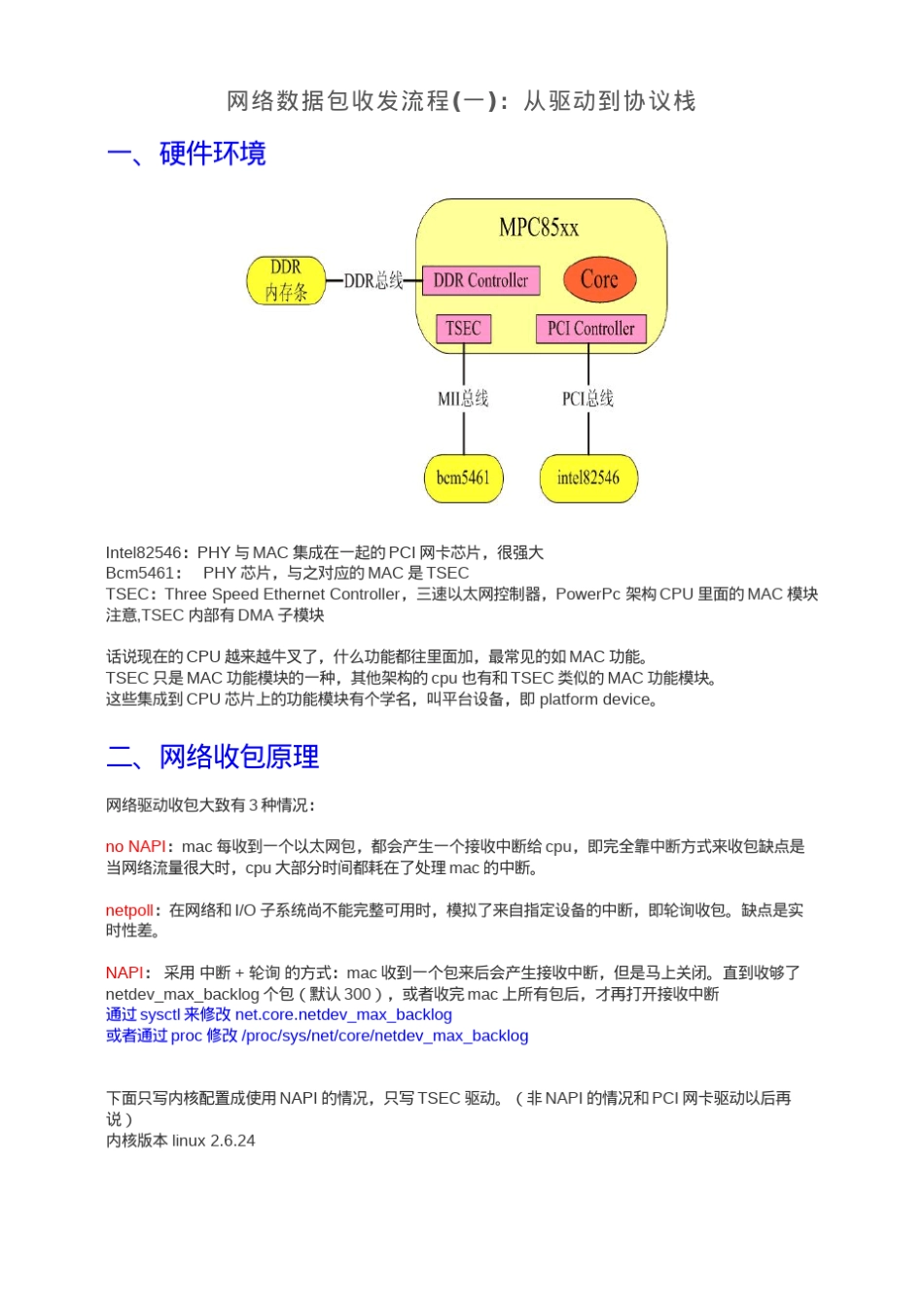 Linux网络数据包收发流程_第1页