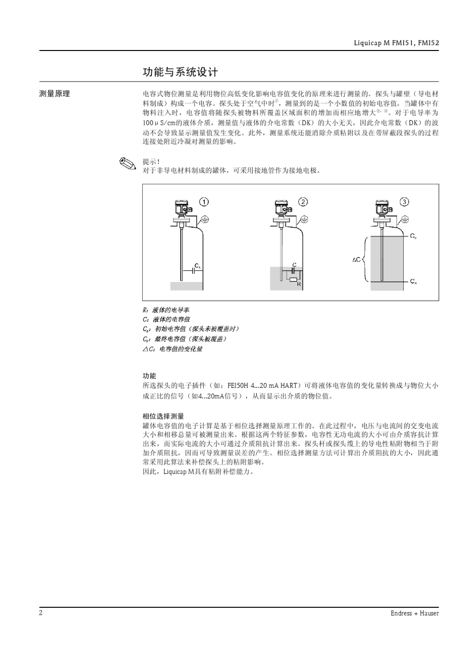 LiquicapMFMI51电容式连续物位计资料_第2页