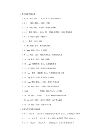 lisp功能函数