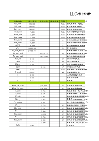 LLC谐振半桥计算软件