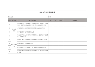 LNG加气站安全检查表