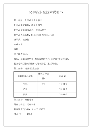 LNG安全技术说明书