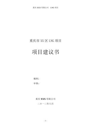 LNG项目可行性报告