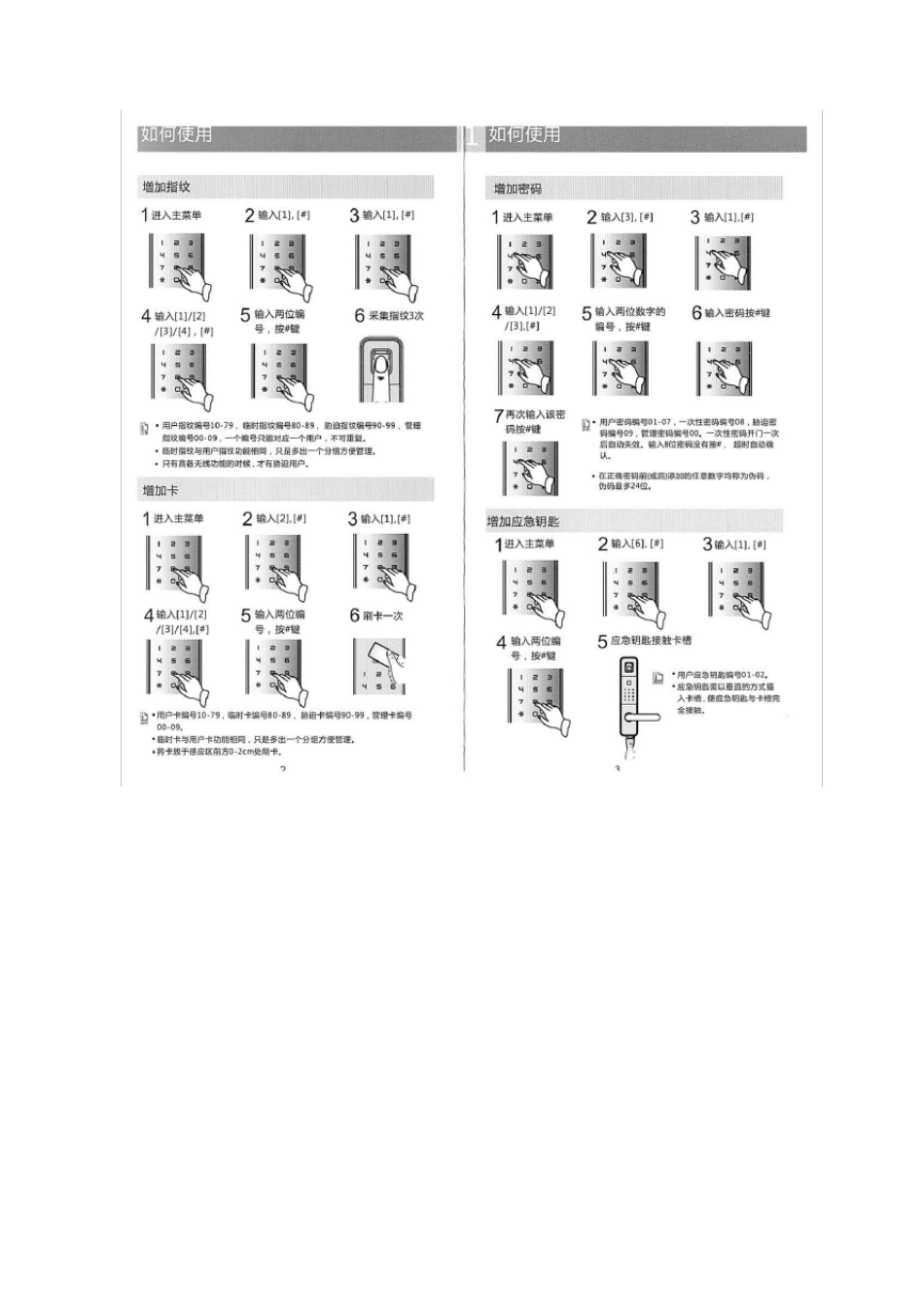 LongbelIC指纹锁系列说明书_第2页