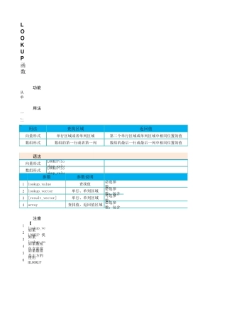 LOOKUP函数