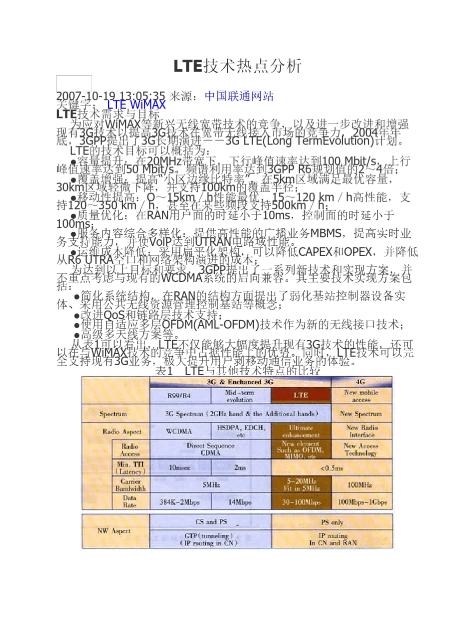 LTE技术热点分析_第1页